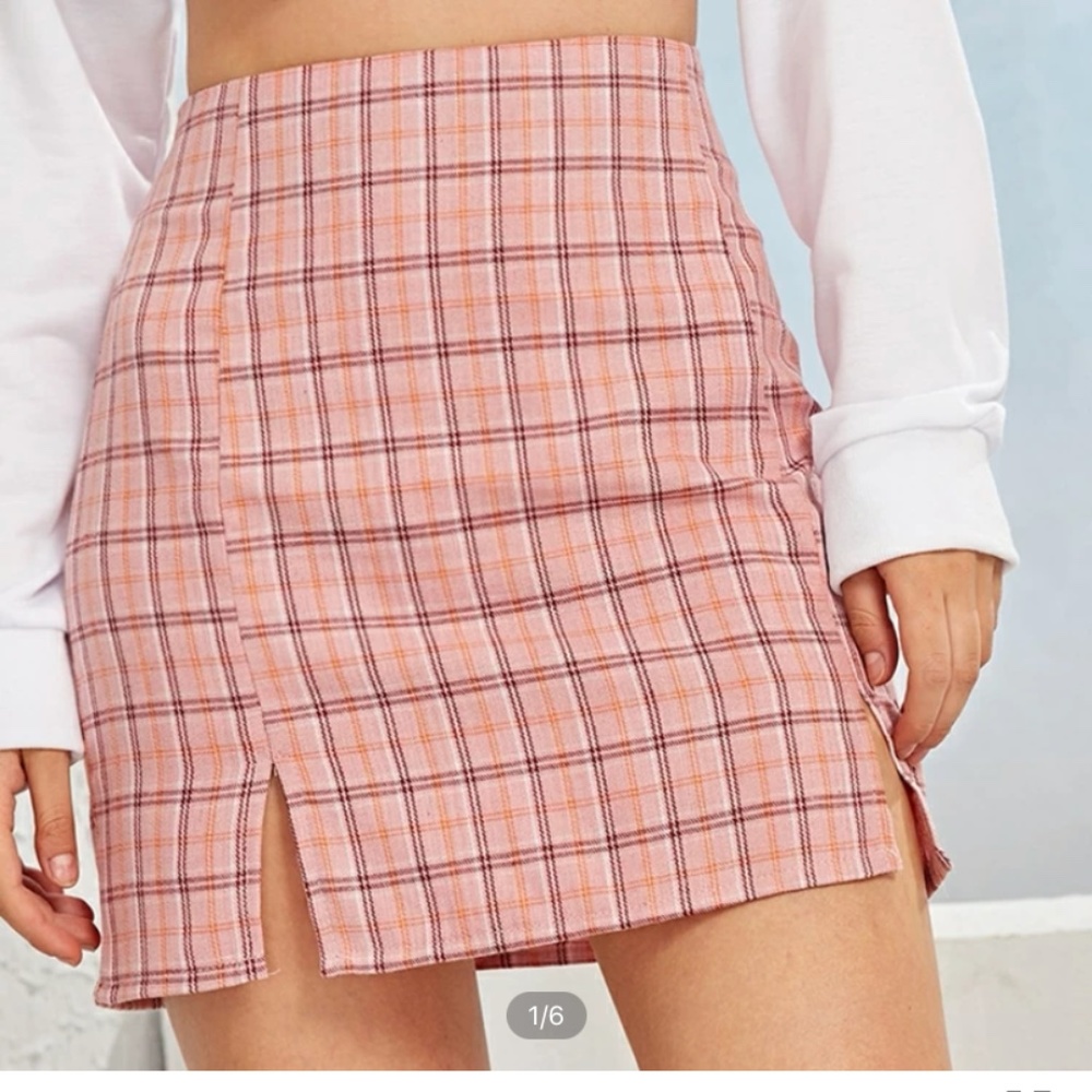 SHEIN Plaid Skirt